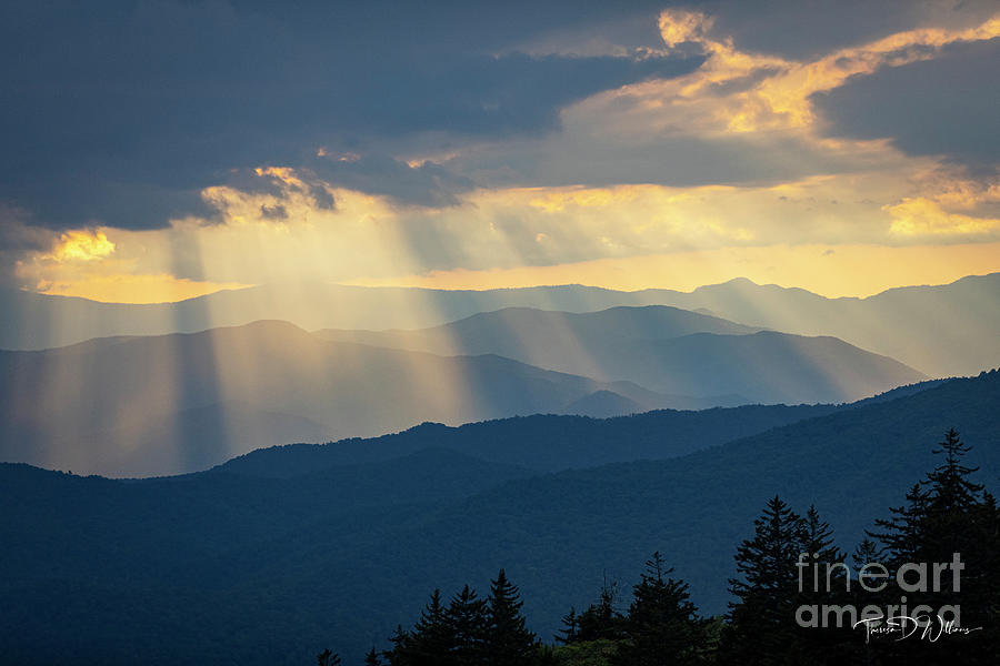 Smoky Mountains Sunbeams Photograph by Theresa D Williams