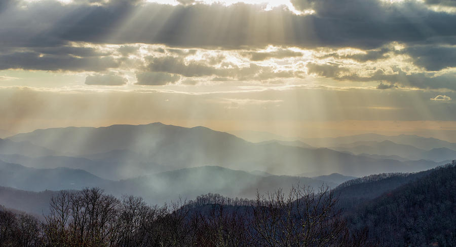 Mountain Photograph - Smoky Rays by Stacy Abbott