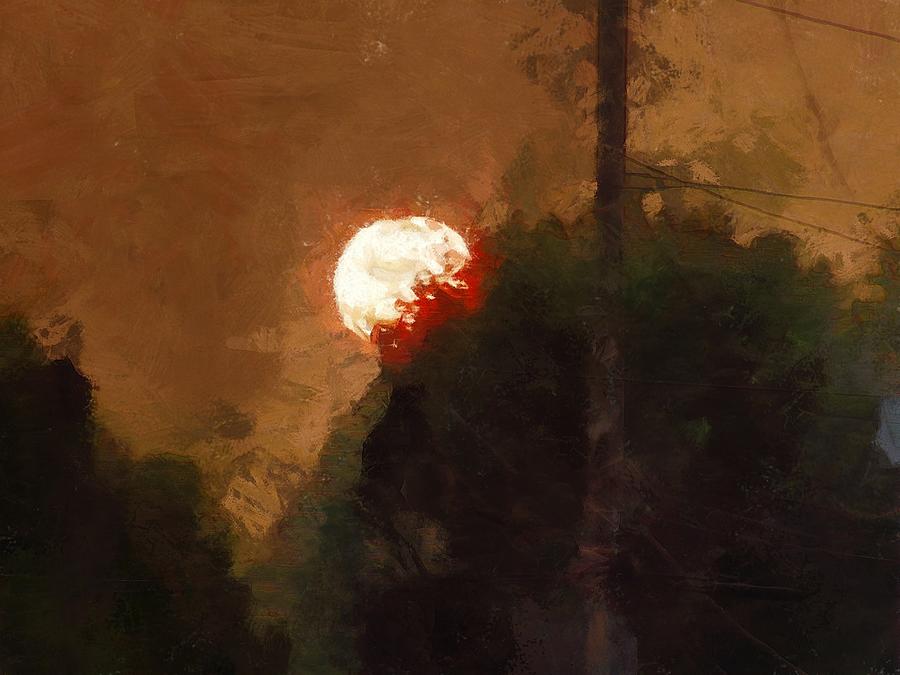 Smoky Sunset Mixed Media by Christopher Reed