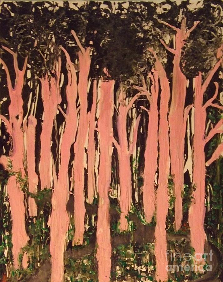 Smoldering Trees Painting by Denise Morgan