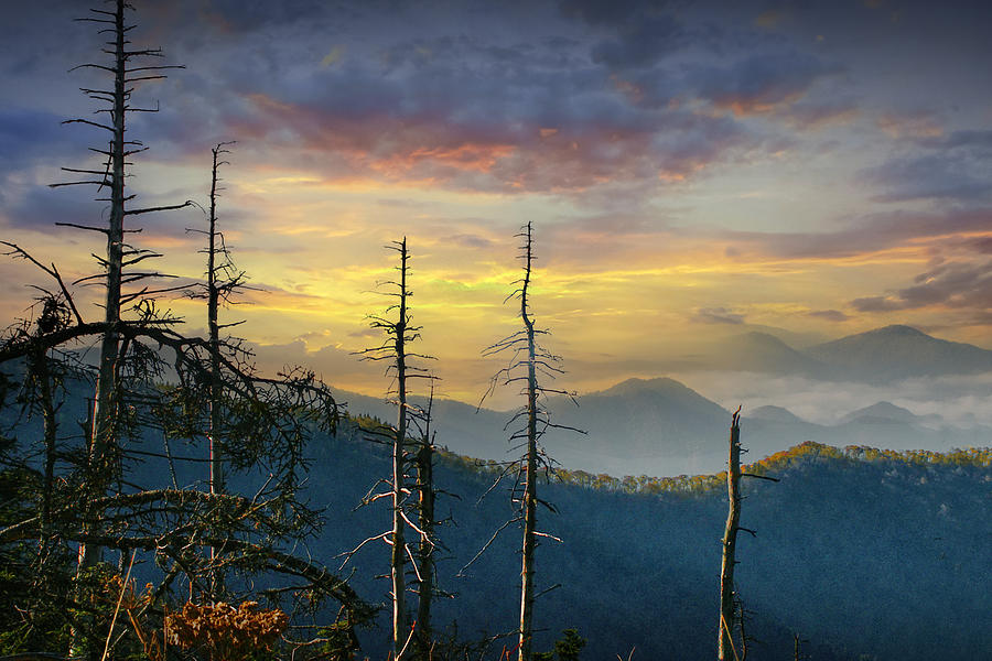 Smoly Mountain Vista Sunset Photograph by Randall Nyhof