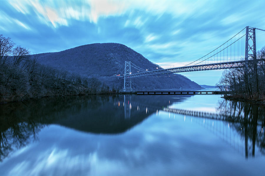 Bridge Photograph - Smooth Blue Bridge by Angelo Marcialis