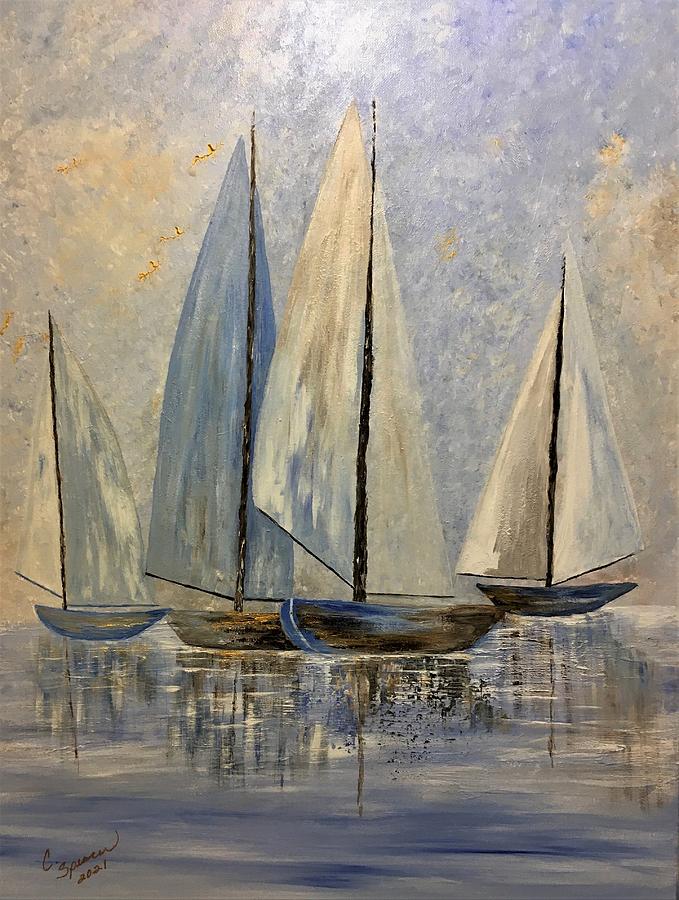 Smooth Sailing Painting by Connie Spencer