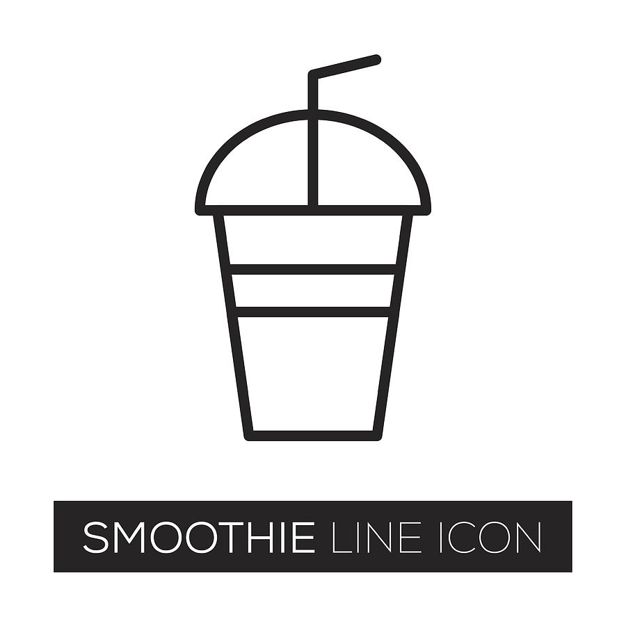 Smoothie Line Icon Drawing by Cnythzl