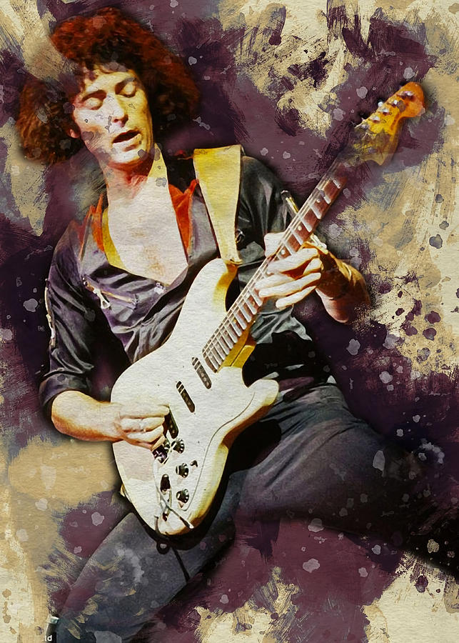 Smudge Ritchie Blackmore Poster Painting by Wright Lindsay - Fine Art ...