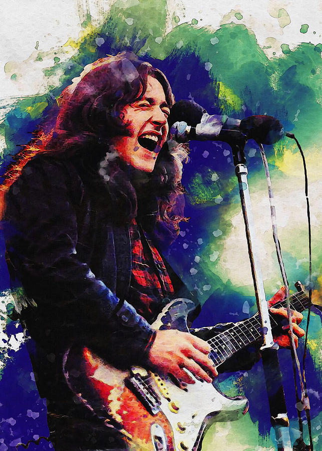 Smudge Rory Gallagher Poster Painting By Holmes Jodie - Fine Art America