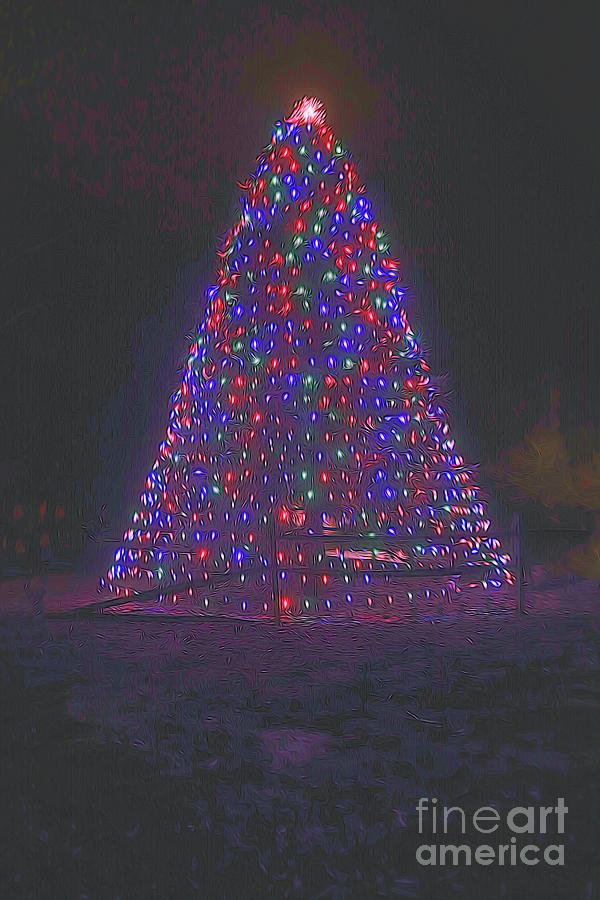 Smudged Christmas Tree by Karen Silvestri Smudged Christmas Tree by Karen Silvestri