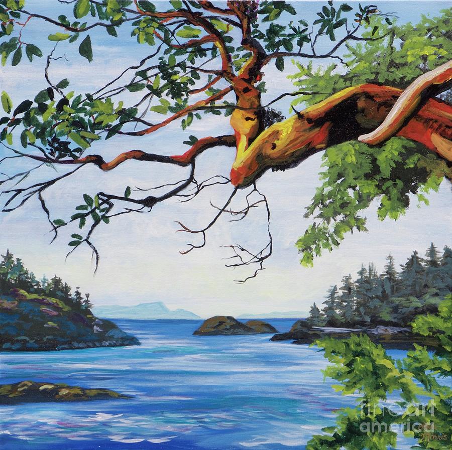 Tree Painting - Smugglers Arbutus Painting by Lori Morris