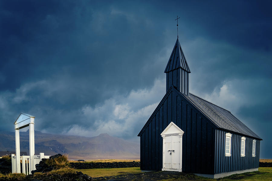 Snaefellsnes Black Church Photograph by Chris Lord