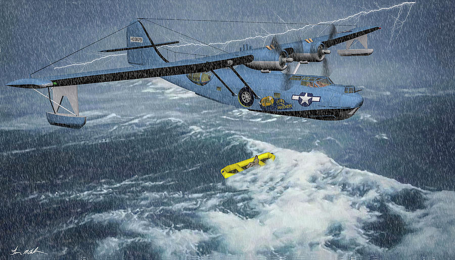 Snafu Snachers USAAF Stormy Rescue - Art Digital Art by Tommy Anderson