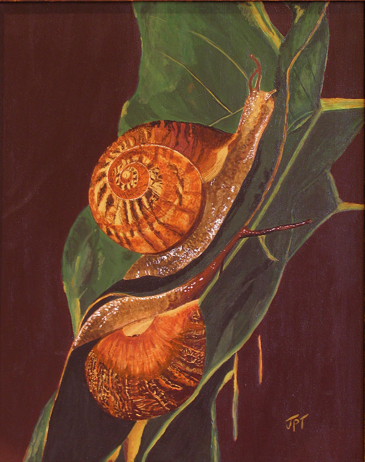 Snail Brothers Painting by Listen To Your Horse