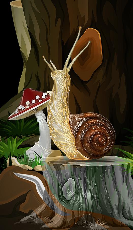 Snail Topia 9 Digital Art by Aldane Wynter
