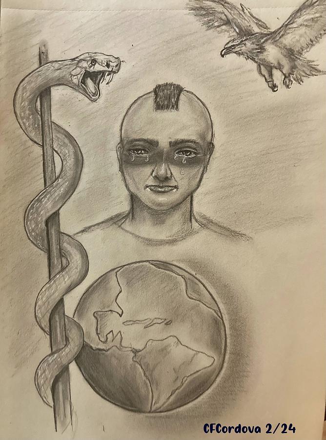 Snake And Eagle Drawing