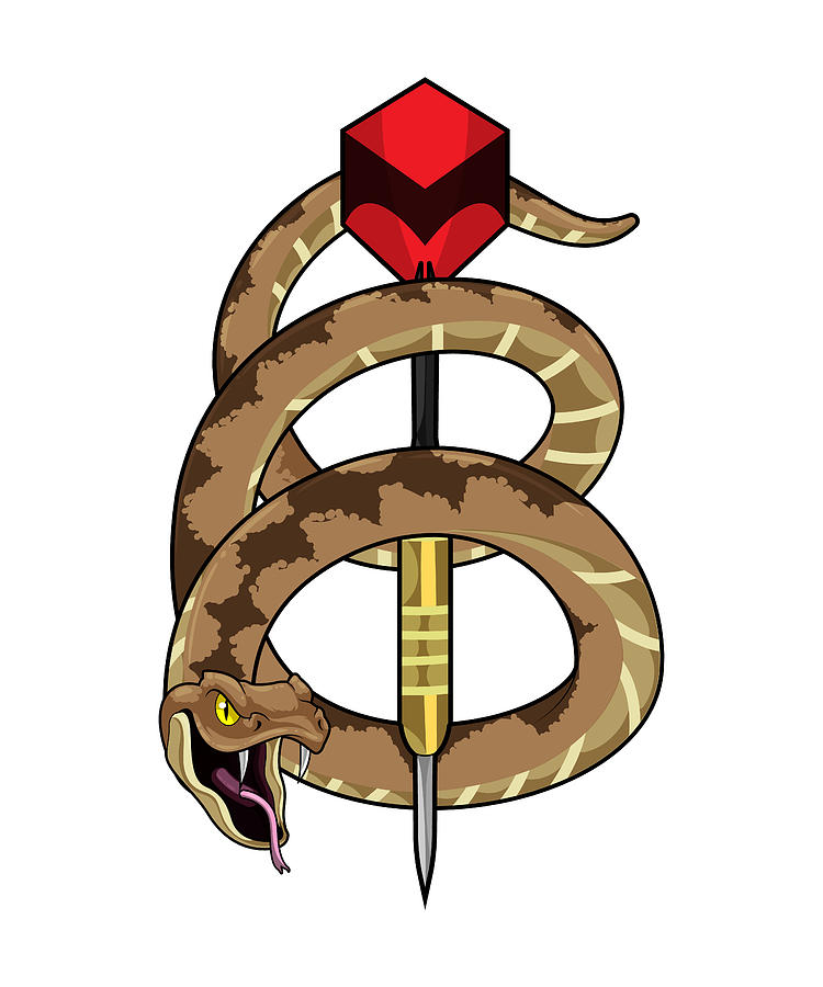 Snake at Darts with Dart Painting by Markus Schnabel Pixels