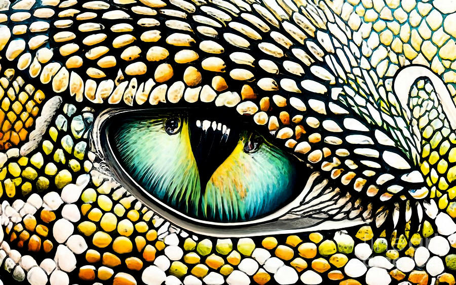 Snake Cobra Reptile Dangerous Animals Snake Eyes Painting by Lowell