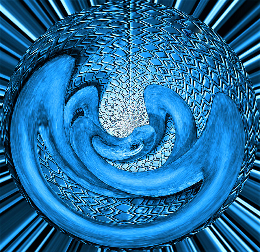 Snake in an Egg Digital Art by Ronald Mills