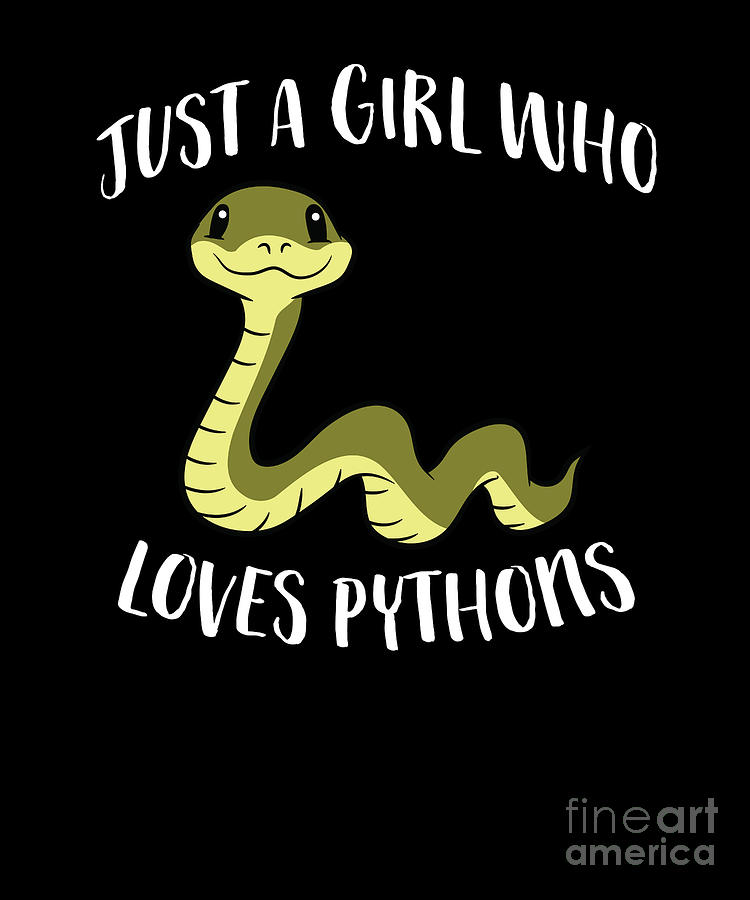 Snake Pet Girl Just A Girl Who Loves Python Snakes Digital Art By Eq 