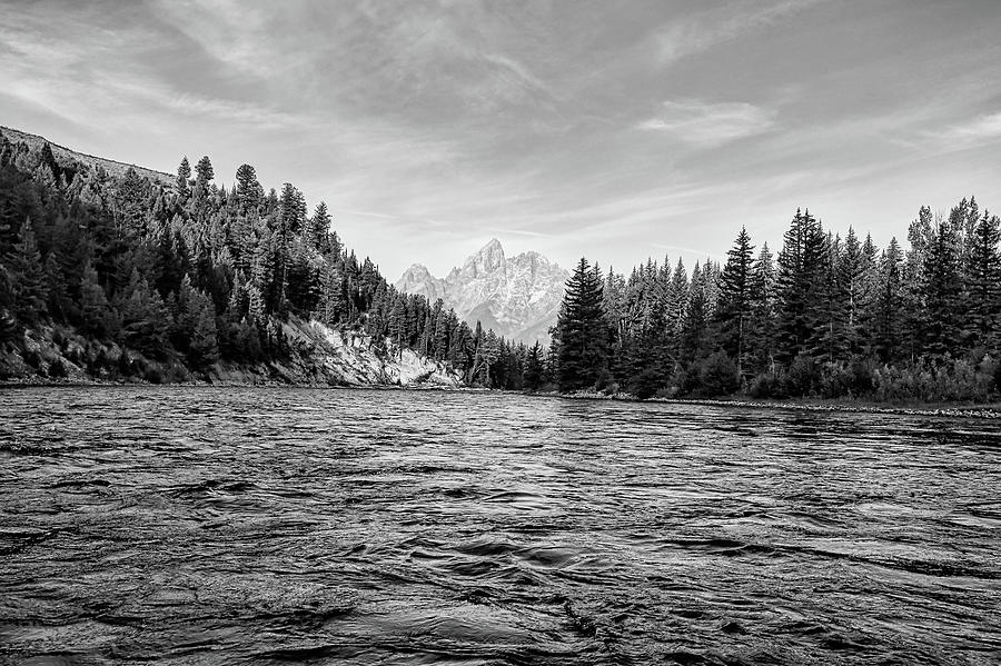 Snake River Float Trip 1 Black and White Photograph by Judy Vincent