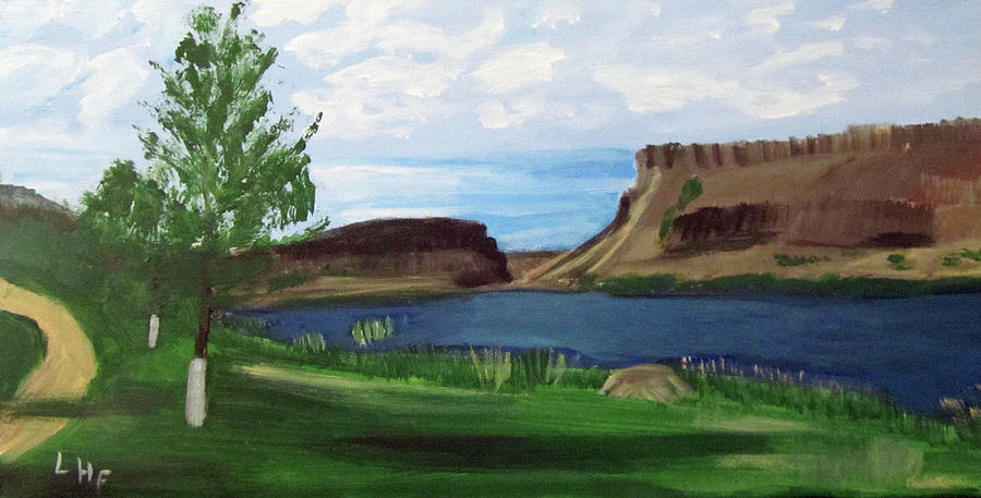 Snake River Murphy Idaho Painting by Linda Feinberg