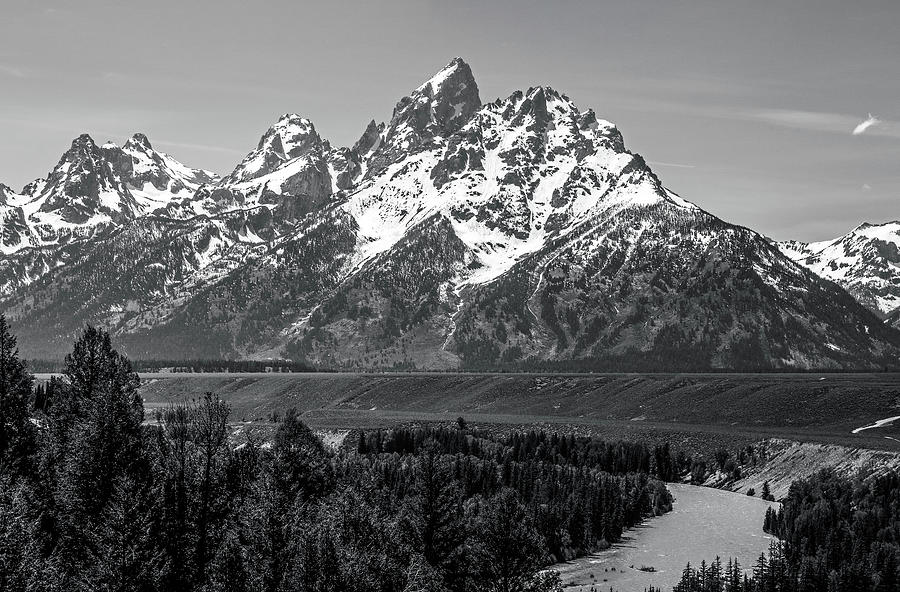 Snake River Overlook Black And White Photograph by Dan Sproul