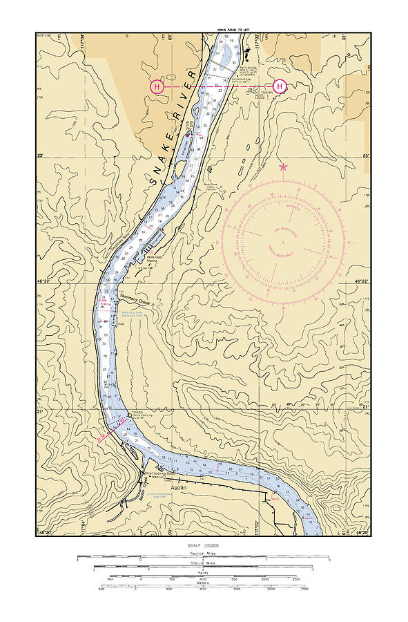 Snake River Side B Extension, Noaa Chart 18548_3 Digital Art by