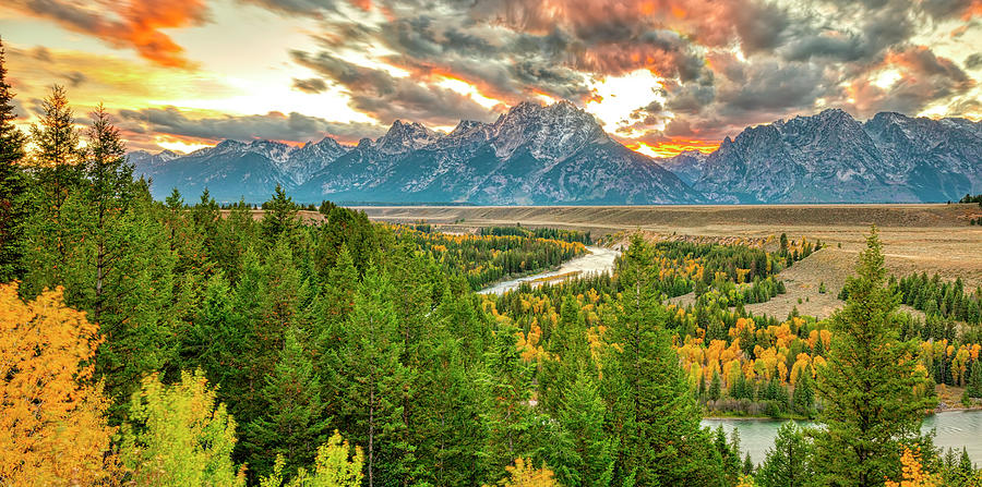 Snake River Overlook Panorama, Grand Tetons Photograph by Rob Brown ...