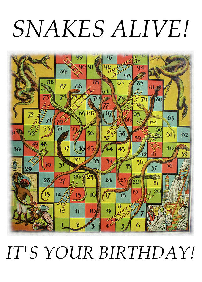 Snakes Alive Birthday Mixed Media by Richard Reeve