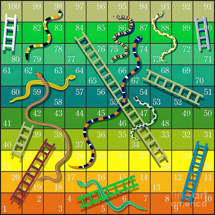 Snakes and Ladders Painting by White Ian - Fine Art America