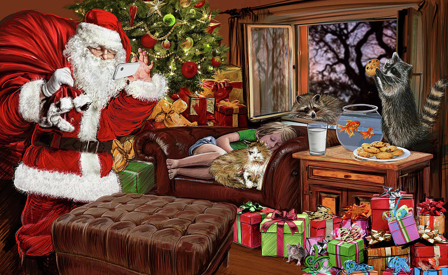 Santa Claus Digital Art - Snappy Santa by Doug LaRue