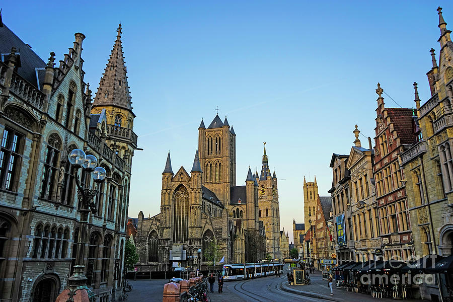 Snapshot in Time Ghent Belgium Historic Buildings Bathed in the Golden ...