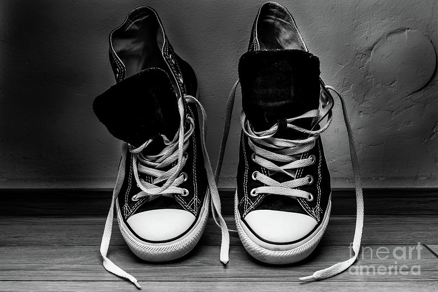 Sneakers in black and white Photograph by Tudor Ciobanu - Fine Art America