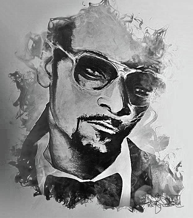 Snoop Painting by Angie ONeal