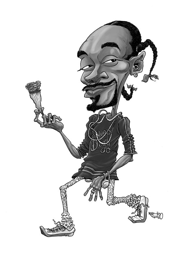 Snoop Dogg Drawing by Mike Scott