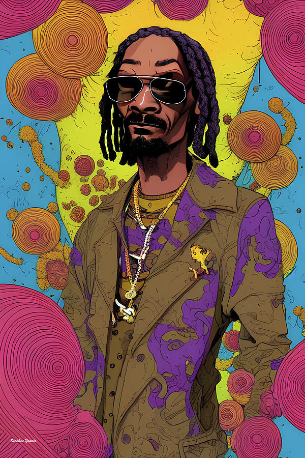 Movie Digital Art - Snoop Dogg by Stephen Younts
