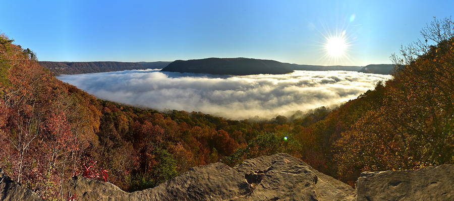 Snoopers Rock River of Fog Photograph by Andrew Keller