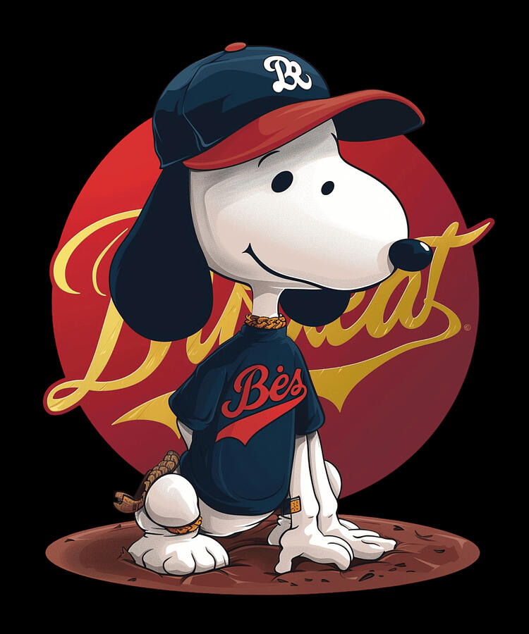 Snoopy And Braves Logo Showdown Digital Art By Zery Bart Fine Art America