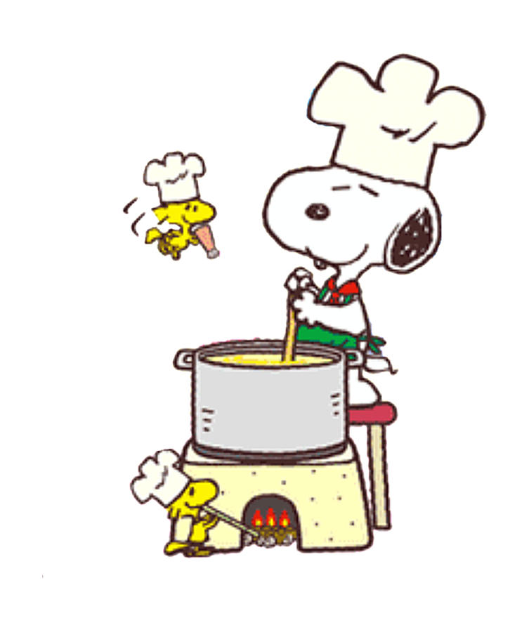 Snoopy And Woodstock Are Cooking Digital Art By Gilang Arya Pixels