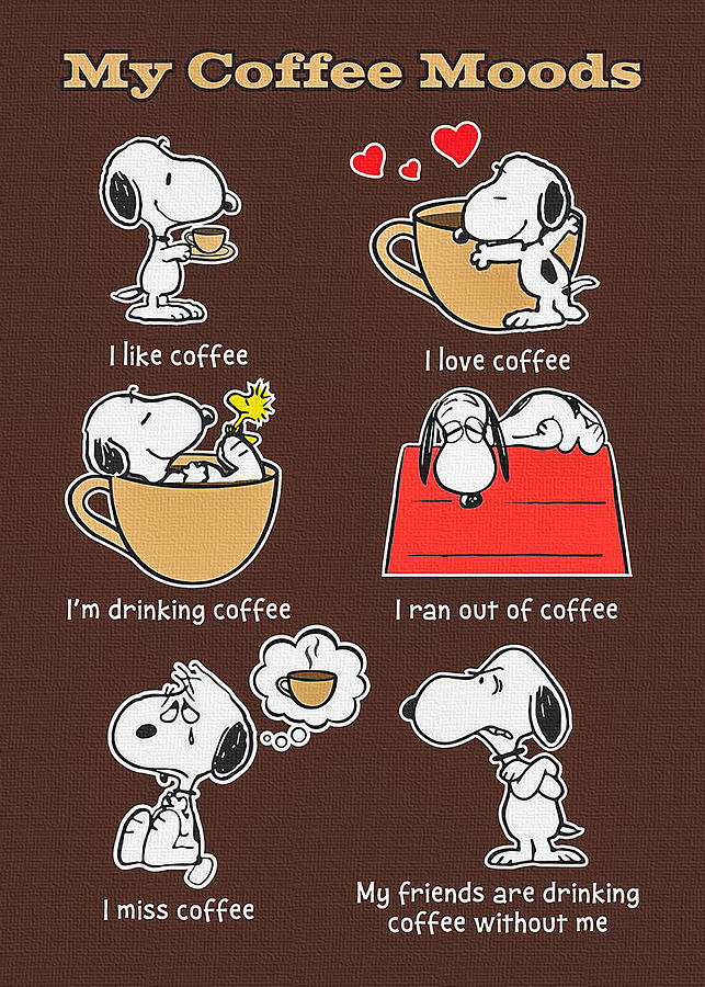 Snoopy Coffee Moods 20 Digital Art by Joseph On