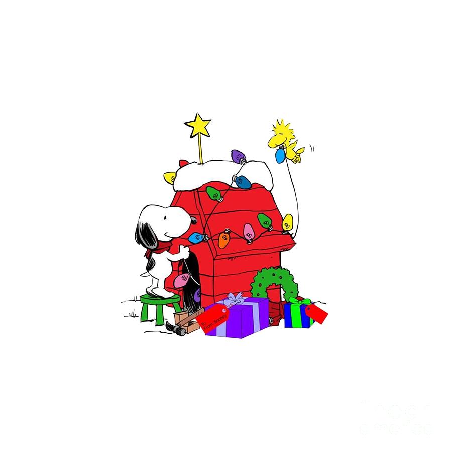 Snoopy Decorating His Dog House Drawing By Wily Alien