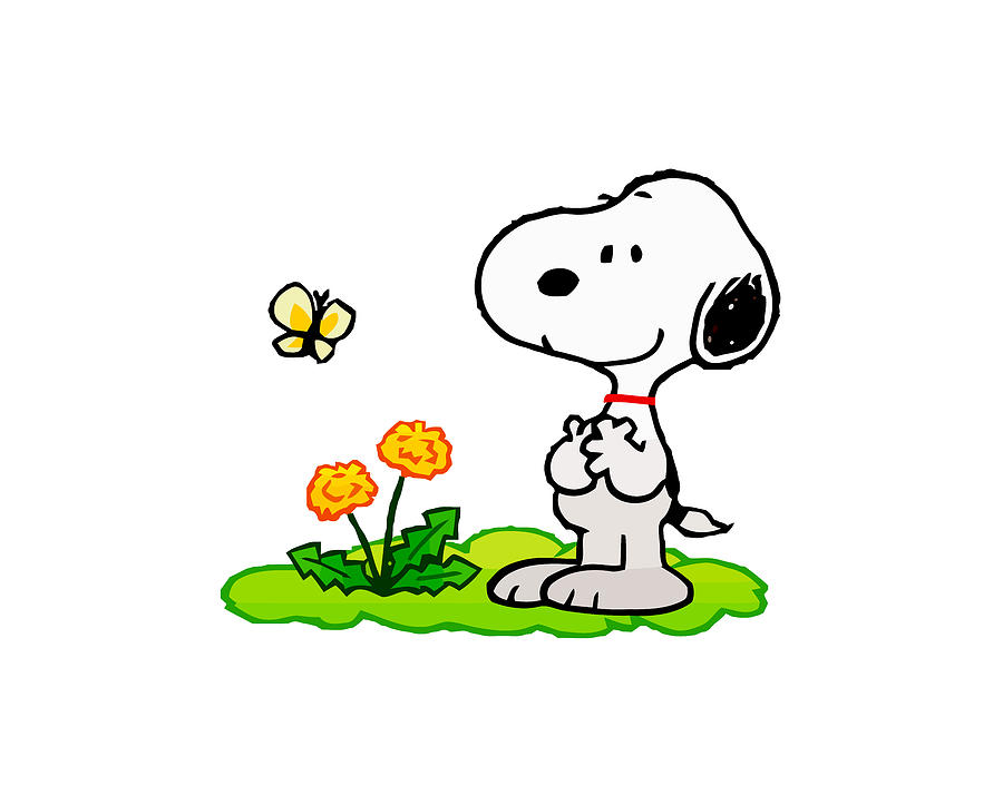 Snoopy Flower Digital Art by Esther W Brown - Pixels