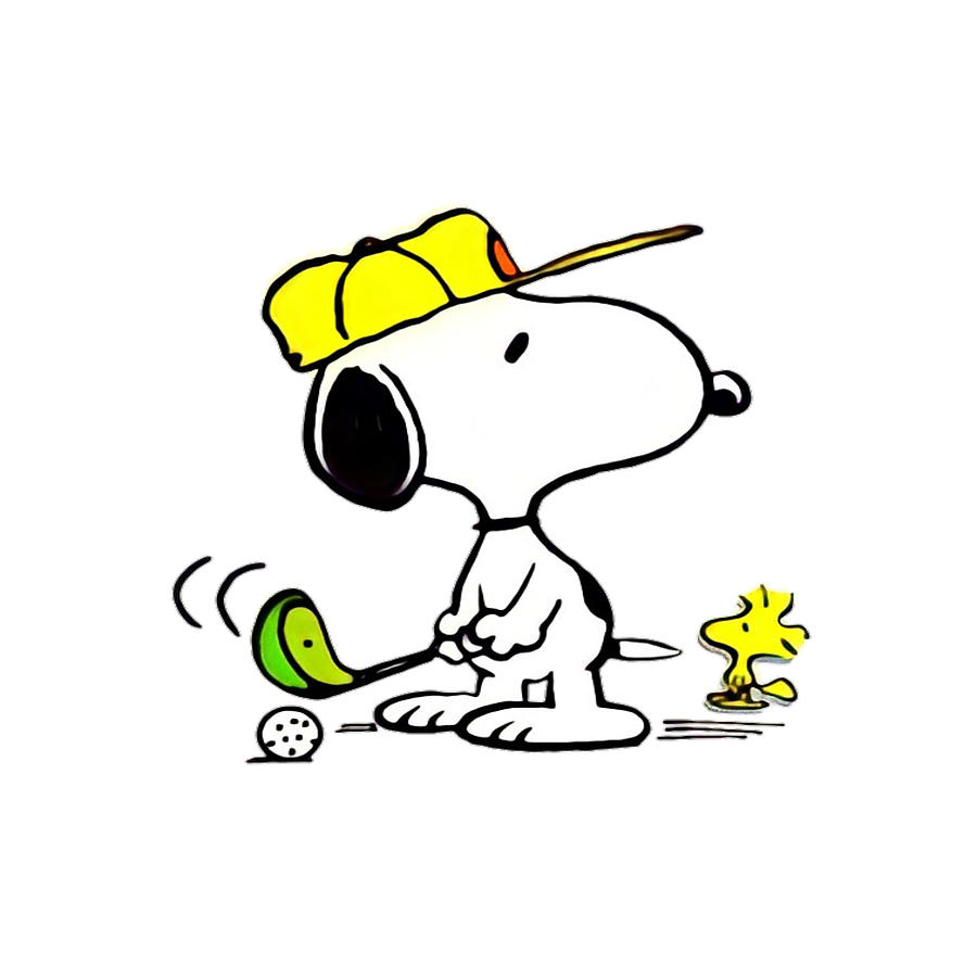 Snoopy Golf Digital Art by Happy Pets - Pixels