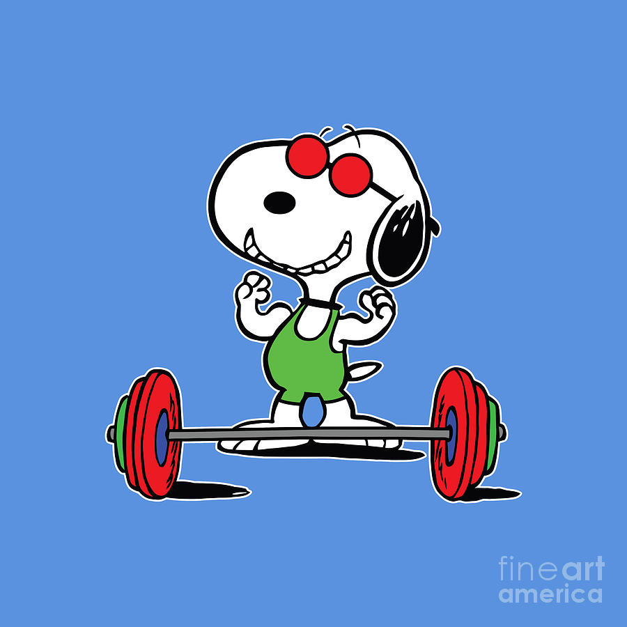 Snoopy Gym Drawing by Edward J Burrell - Pixels