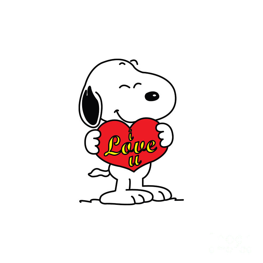 Snoopy Love Digital Art by Aaron S Hernandez Hernandez - Pixels