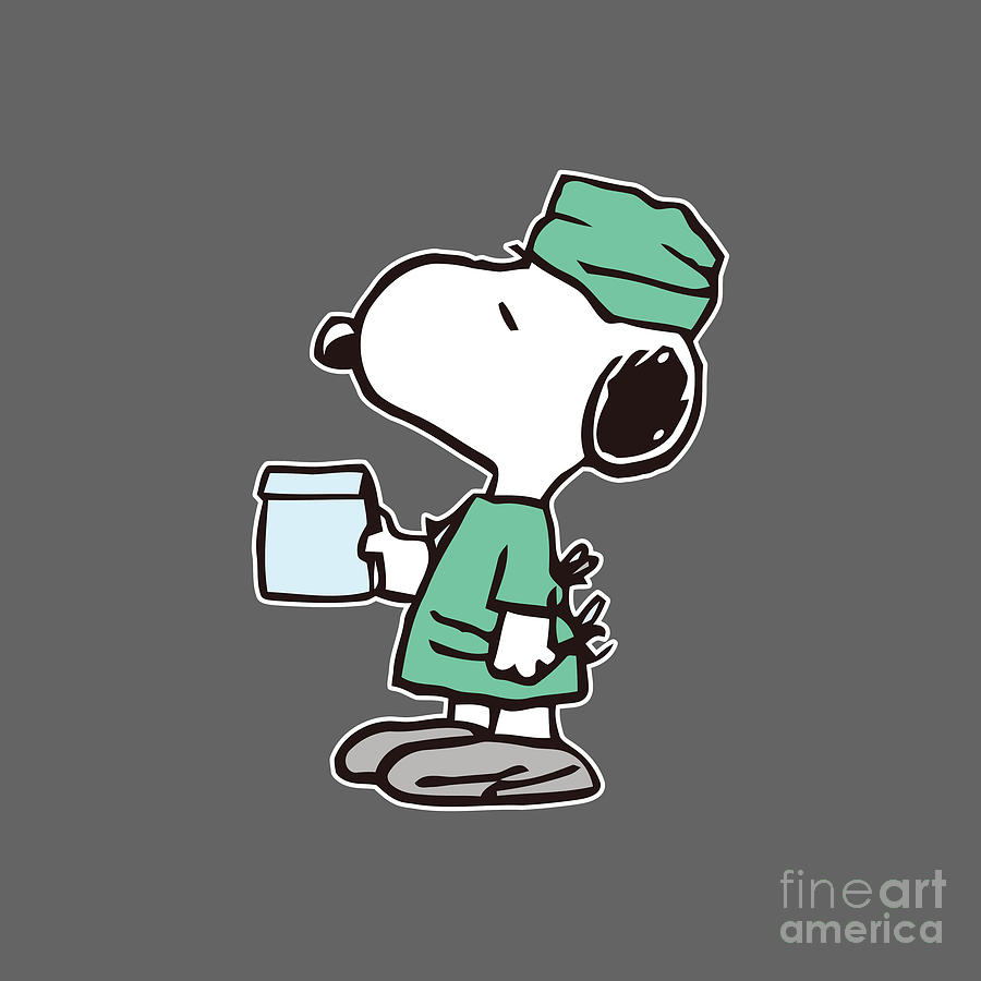 Snoopy Nurse Drawing by Hafshah Halimah | Fine Art America