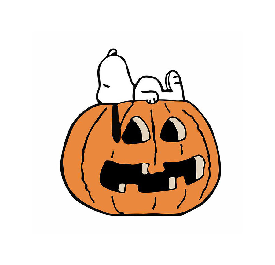 Snoopy on Halloween Pumpkin Digital Art by Bumin Gendra