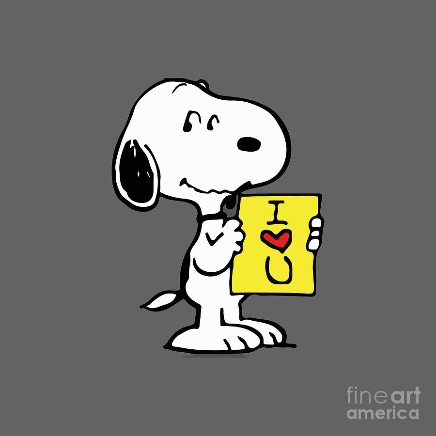 Snoopy Peanuts I Love You Digital Art by Yeni Inka