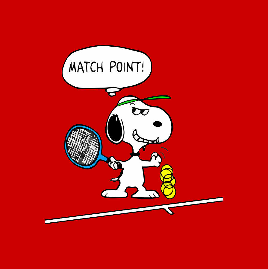 Snoopy Peanuts Tennis Lovers Gift Digital Art by Anston Roberts