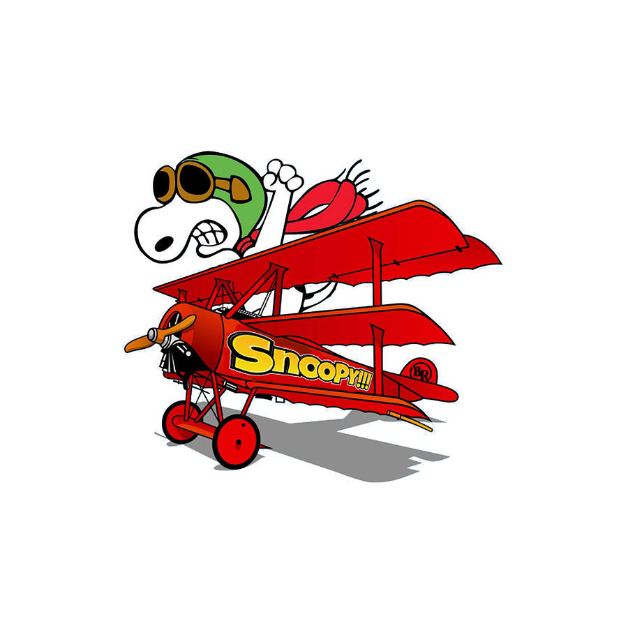 Snoopy Plane Digital Art By Reba R Cox