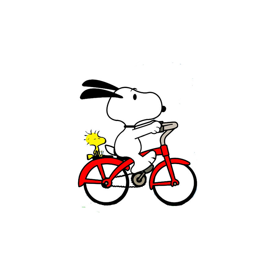 Snoopy Ride Bicycle Digital Art by Splash Blazz | Fine Art America