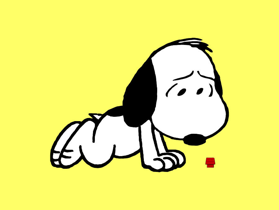 Snoopy Sad Digital Art by Tanya Robbinson - Fine Art America